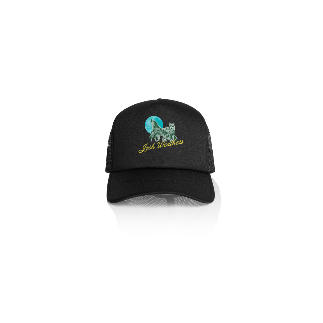 Black Wolf Foam Trucker Hat